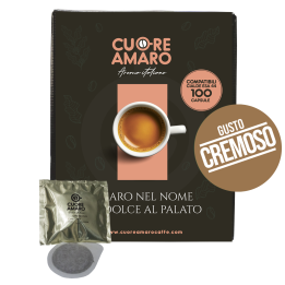 Caffè Cuore Amaro Cialde ESE 44mm | Espresso Intenso e Cremoso