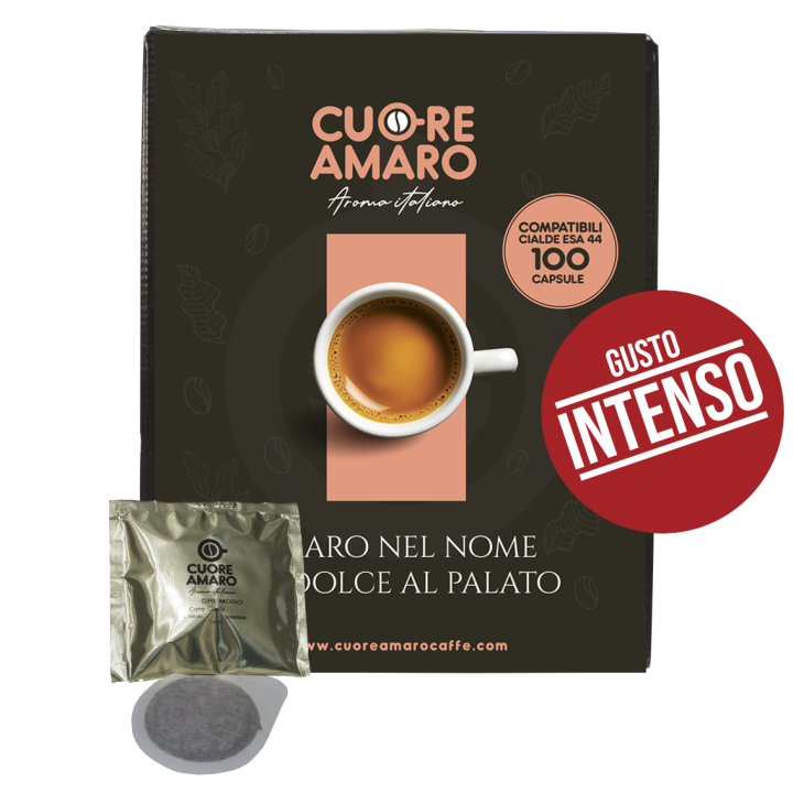 Caffè Cuore Amaro Cialde ESE 44mm | Espresso Intenso e Cremoso