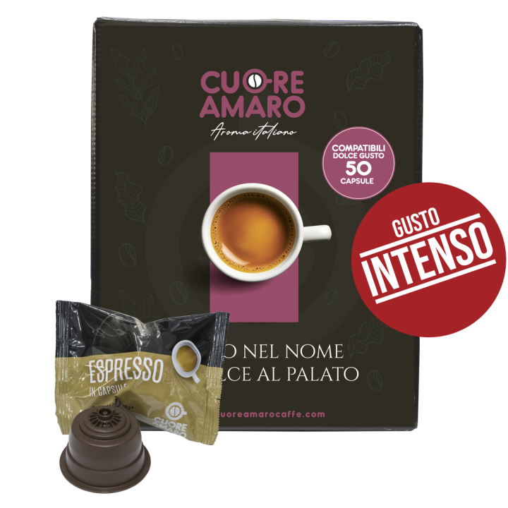 Caffè Cuore Amaro Capsule Compatibili Dolce Gusto | Espresso Intenso