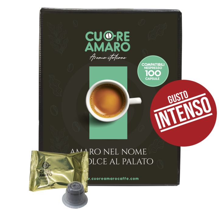 Caffè Cuore Amaro Capsule Nespresso Compatibili | Espresso Intenso