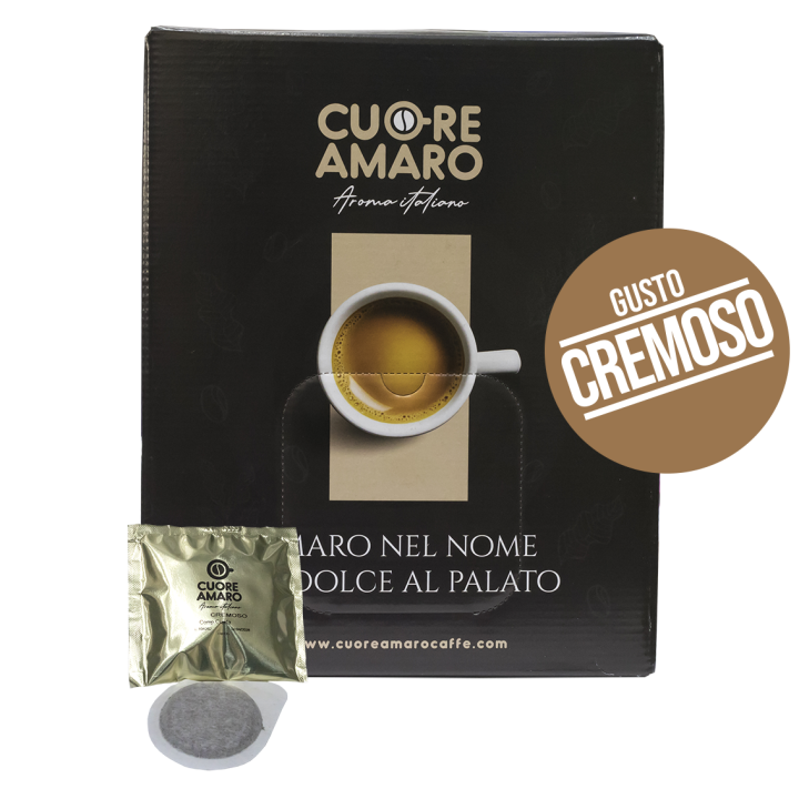 Caffè Cuore Amaro Cialde ESE 44mm | Espresso Intenso e Cremoso