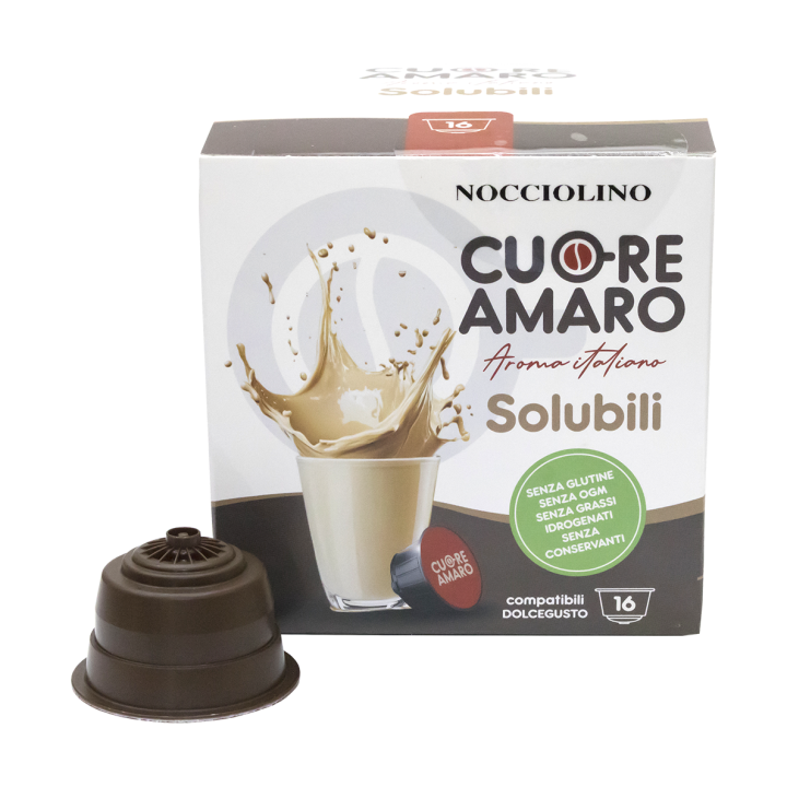 Solubile Nocciolino Cuore Amaro | Bevanda Cremosa al Gusto Nocciola